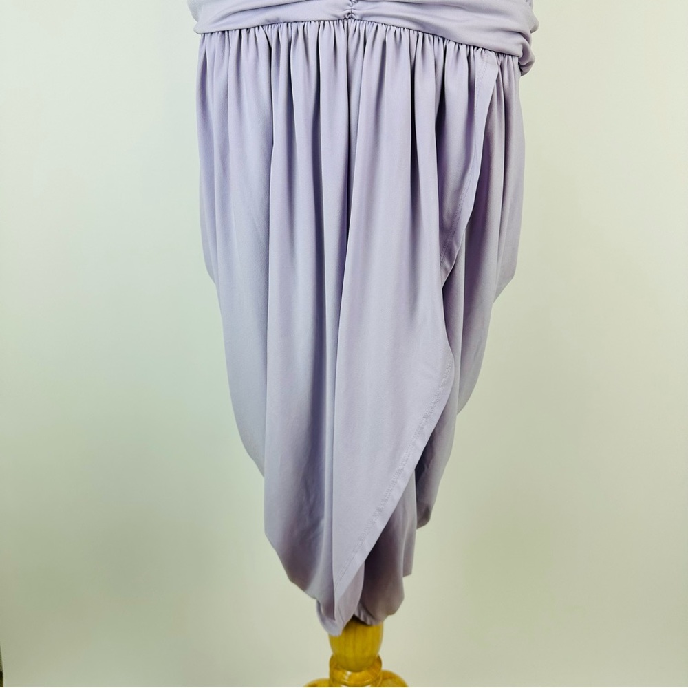 Gabrielle Union Iset Lavender Draped Front Dress Size 1X - Picture 4 of 11